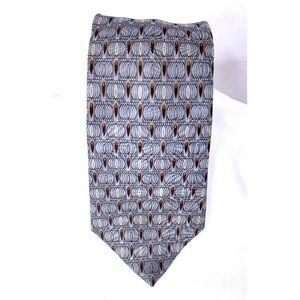 STAFFORD EXECUTIVE Silk Tie Geometric Gray Black Mens Necktie Costa Rica‎ 58"x4"
